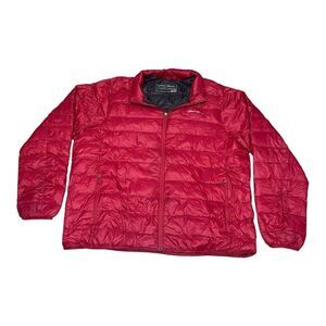 Eddie Bauer Red Puffer Jacket Men’s Womens Unisex 2XL Down Filled Coat Winter